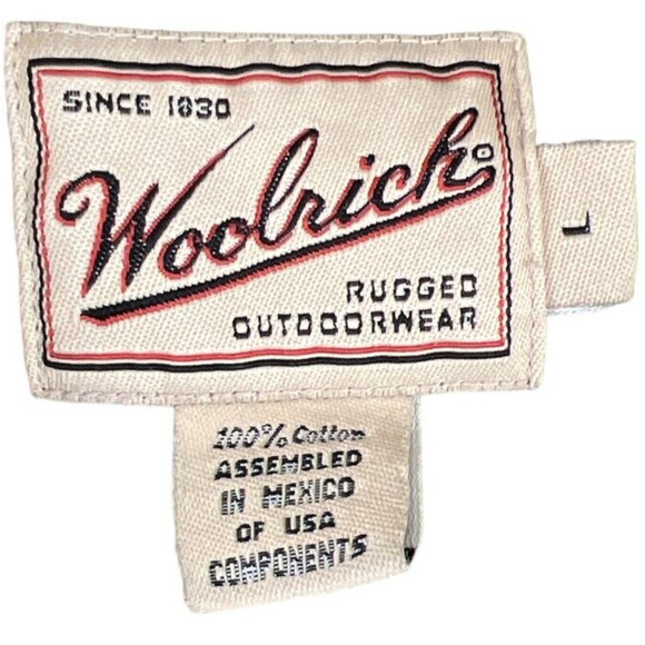 VTG Woolrich Rugged Outdoor Men's Gray Short Sleeve Button Down Size Large - Picture 3 of 6